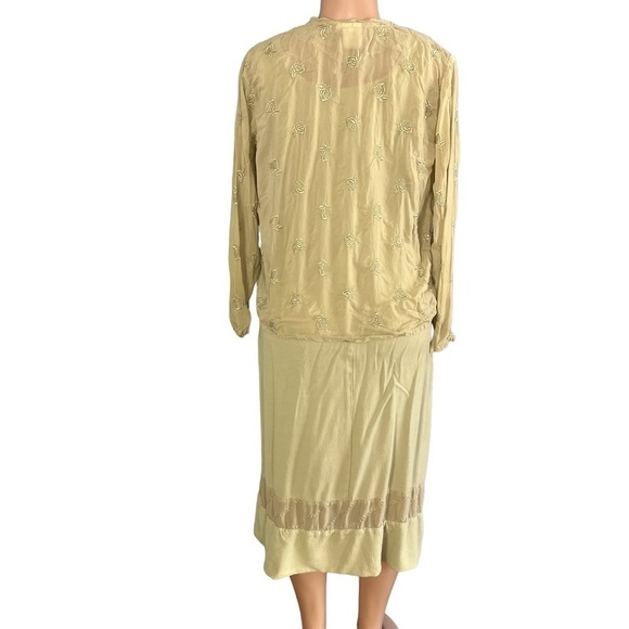 Johnny Was Vintage Sage Green Boho Midi Dress - Picture 10 of 14